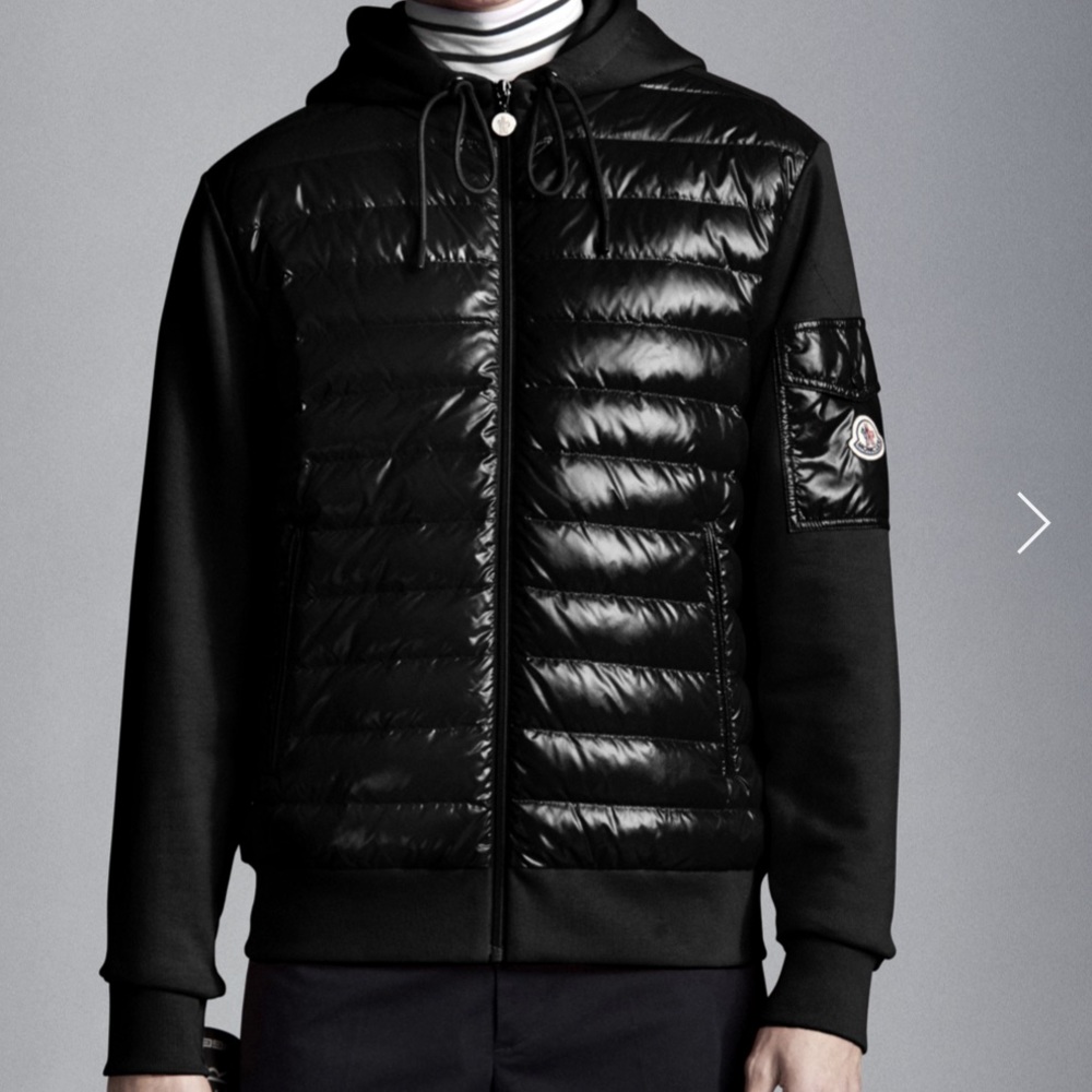 Moncler Black Maglia Hoodie Jacket Large